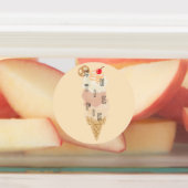 Cutie Pie - Eiscreme-Aufkleber Etiketten (Befestigt)
