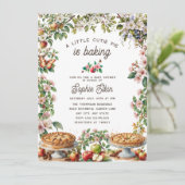 Cutie Pie | Fall Autumn Baby Shower Einladung (Stehend Vorderseite)