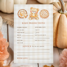 Cutie Pie Fall Baby Shower Predictions Advice Game
