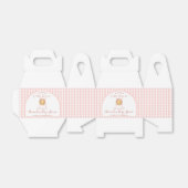 Cutie Pie Pastel Pink Bow Gingham Fall Baby Shower Geschenkschachtel (Ungefaltet)