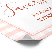 Cutie Pie Pastel Pink Gingham Baby Shower Favors Poster (Ecke)