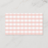 Cutie Pie Pastel Pink Gingham How Many Candies Begleitkarte (Rückseite)