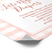 Cutie Pie Pastel Pink Gingham Late Night Diapers Poster (Ecke)