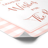 Cutie Pie Pastel Pink Gingham Leave Your Wishes Poster (Ecke)