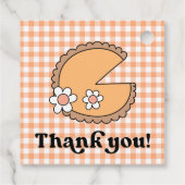 Cutie Pie Pumpkin 1st Birthday Thank You Geschenkanhänger (Rückseite)