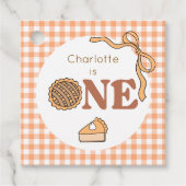 Cutie Pie Pumpkin 1st Birthday Thank You Geschenkanhänger (Vorderseite)