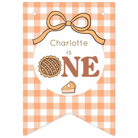 Cutie Pie Pumpkin Birthday Banner (Erste Fahne)