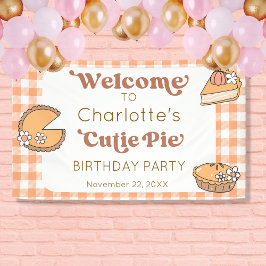 Cutie Pie Pumpkin Birthday Welcome Banner