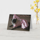 Cutie Pug Princess Karte (Gelbe Blume)