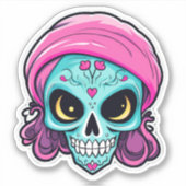 Cutie Skull Aufkleber (Vorderseite)