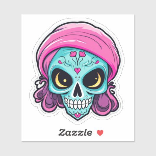 Cutie Skull Aufkleber (Blatt)