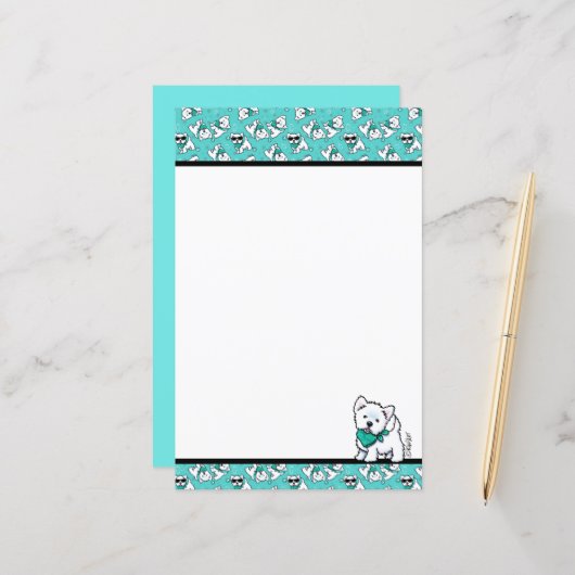 Cutieface Westies KiniArt Stationery (Vorderseite/Rückseite Beispiel)
