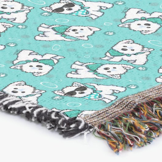 Cutieface Westies KiniArt Throw Blanket Decke (Ecke)