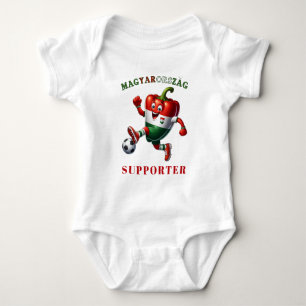 Cutiest Hungary Team Fußball Action Sports Paprika Baby Strampler