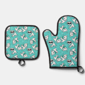 Cutiface Westies Oven Mitt & Pot Holder Set (Vorderseite)