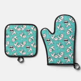 Cutiface Westies Oven Mitt & Pot Holder Set