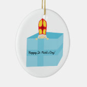Cutiful Kids Art Funny St. Nicholas Sinterklaas Keramikornament (Rechts)