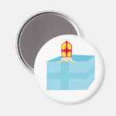 Cutiful Kids Art Funny St. Nicholas Sinterklaas Magnet (Vorderseite/Rückseite)