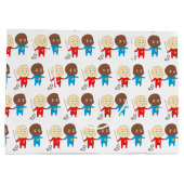 Cutiful Kids Art Funny St Nicholas und Friend Große Geschenktüte (Rückseite)