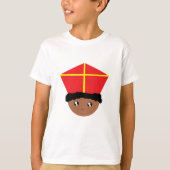 Cutiful Kids Art St. Nicholas Miter Zwarte Piet T-Shirt (Vorderseite)