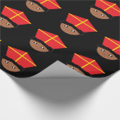 Cutiful Kids Art St. Nicholas Miter Zwarte Piet W. Geschenkpapier (Ecke)