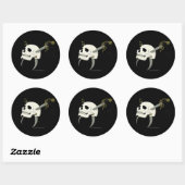 Cutlass Skull Runder Aufkleber (Blatt)