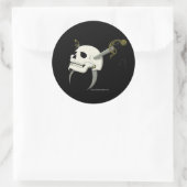 Cutlass Skull Runder Aufkleber (Tasche)