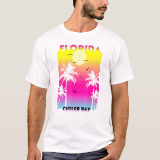 Cutler Bay Florida Fl Summer Vintage Sunset T-Shirt