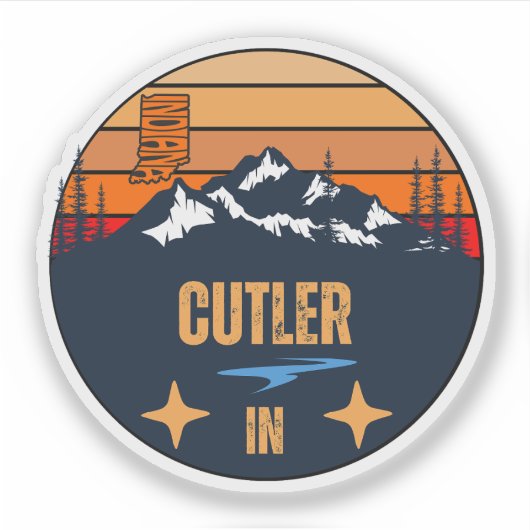 Cutler, Indiana Aufkleber (Vorderseite)
