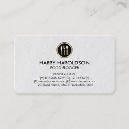 Cutlery Icon Food Writer Premium Business Card Visitenkarte