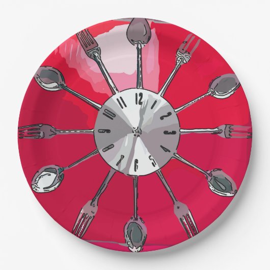 Cutlery O'clock 2. Pappteller (Vorderseite)
