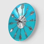 Cutlery O'clock Große Wanduhr (Winkel)