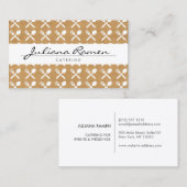 CUTLERY PATTERN auf KRAFT PAPIER für CATERING, KOC Visitenkarte (Vorne/Hinten)