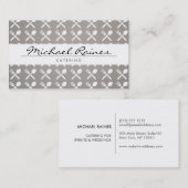 CUTLERY PATTERN auf LINEN BKGRD für CATERING, KOCH Visitenkarte (Vorne/Hinten)