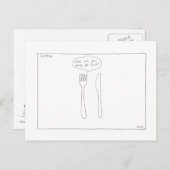 Cutlery Postkarte (Vorne/Hinten)