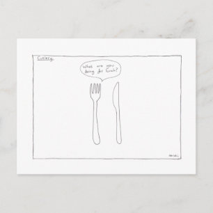 Cutlery Postkarte
