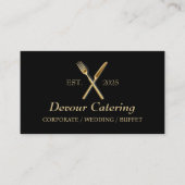 Cutlery QR Koch Caterer Catering Services Visitenkarte (Vorderseite)