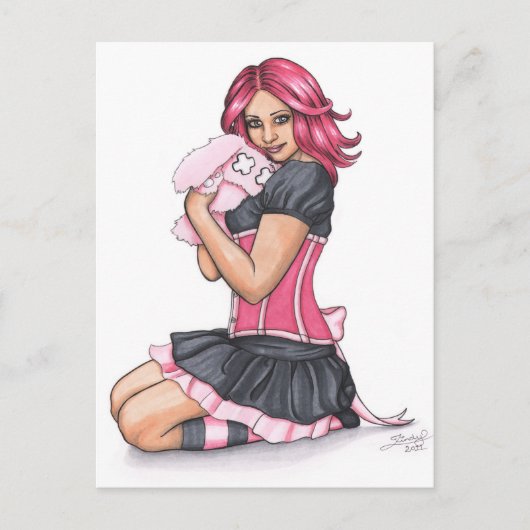 Cutness Overdose Puppenkarte Postkarte (Vorderseite)