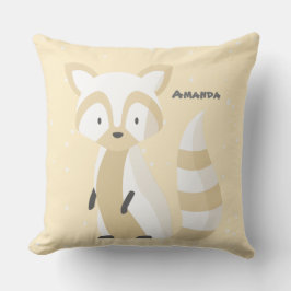 Cutom Name Baby-Pastellhörnchen Kinderzimmer pink Kissen