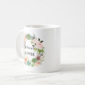 Cutom Name Tasse, Personalisiert Name Tasse, Flora Kaffeetasse (Vorderseite Links)