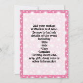 Cutout Cupcake mit rosa Kirsche oben Einladung (Rückseite)