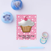 Cutout Cupcake mit rosa Kirsche oben Flyer (Einzeln)