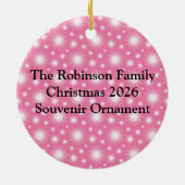 Cutout Cupcake mit rosa Kirsche oben Keramik Ornament (Hinten)