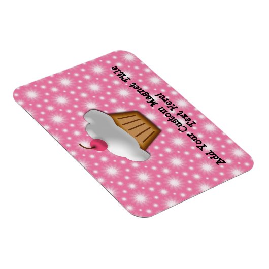 Cutout Cupcake mit rosa Kirsche oben Magnet (Rechte Seite)