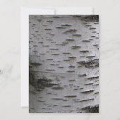 Cutout Heart Birch Tree Bark Wedding Invitations Einladung (Rückseite)