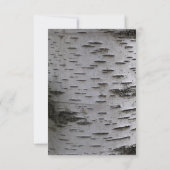 Cutout Heart Birch Tree Bark Wedding RSVP Cards Karte (Rückseite)