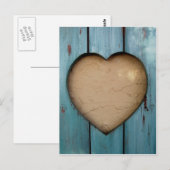 Cutout Herzform künstlerisch Postkarte (Vorne/Hinten)