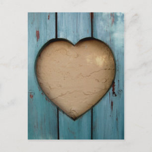 Cutout Herzform künstlerisch Postkarte