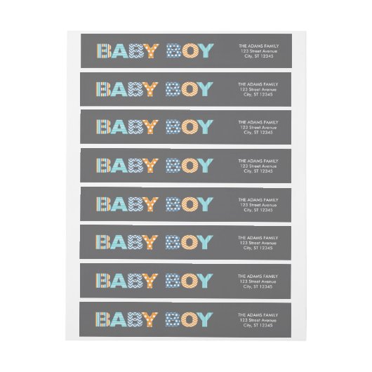 Cutout Letters Baby Boy Showmarke (Bogen)