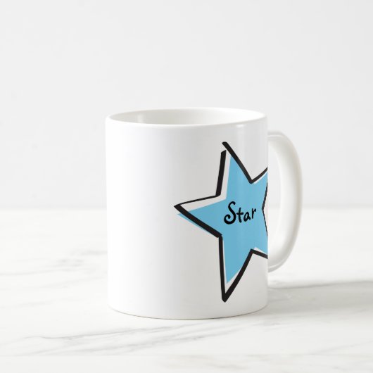 Cutout Light Blue Star Tasse (VorderseiteRechts)
